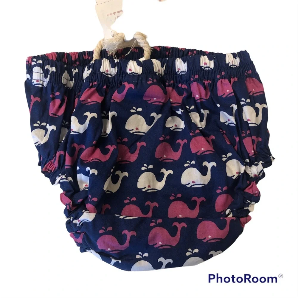 Pottery Barn Kids Baby Whale Diaper Cover 6-12 Months NWT